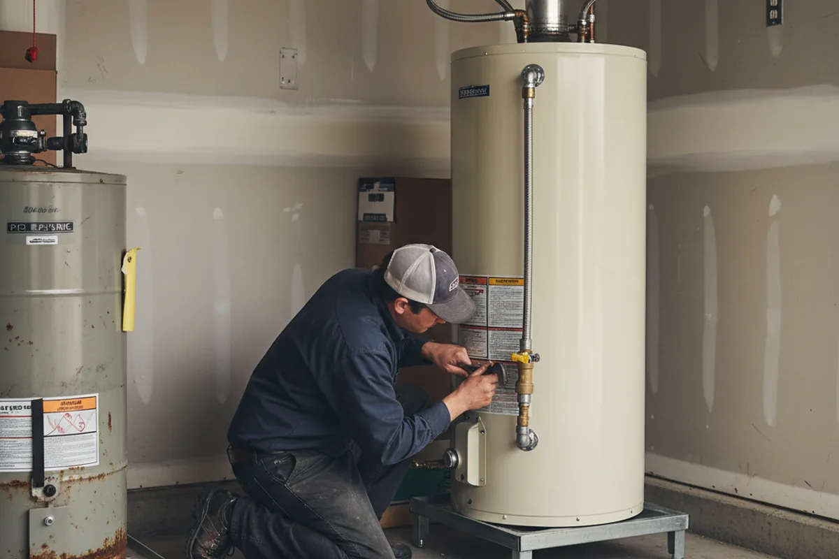 Water heater and shutoff valve replacement in Jasper